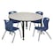 Regency Tables > Height Adjustable > Round Table & Chair Sets, 48 W, 48 L, 23-34 H, Maple TB48RNDPLAPBK45NV - alternate 1